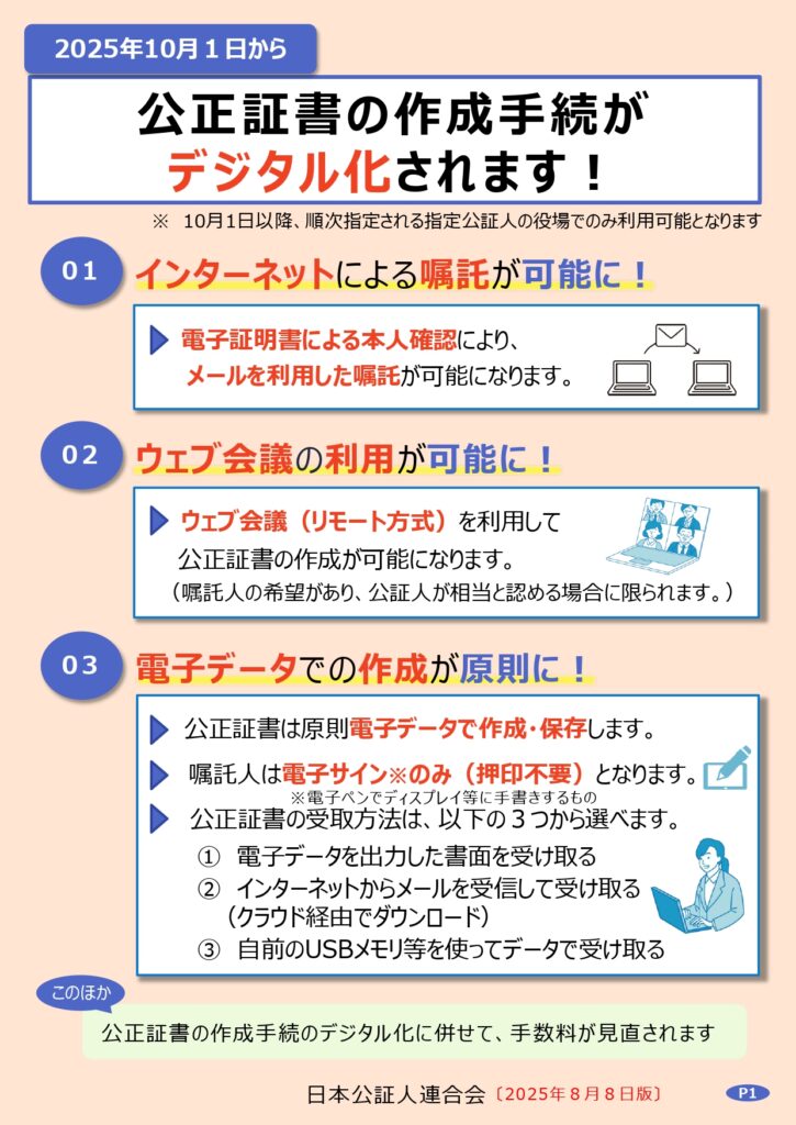 公正証書デジタル化